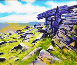 Higher Tor, Dartmoor. Brian Taylor. Acrylic. 2025