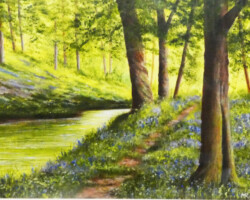 Springtime Walk. Marcia Rowles. Acrylic. 2025