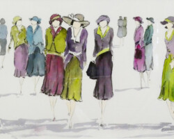 Ladies Day. Elizabeth Nuttall. Watercolour. 2025