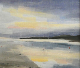 Topsham Sunset. Kath Hadden. Oil. 2025