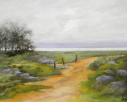 Across the Common. Linda Bartlett. Acrylic. 2025