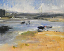 Summer Sun on the Exe. Jo Yeaman. Oil. 2025