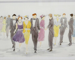 The Reception. Elizabeth Nuttall. Watercolour. 2025