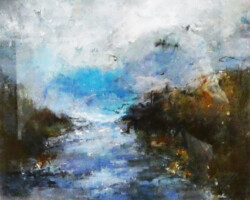 Evening Blue. Sarah Andrews. Mixed Media. 2025